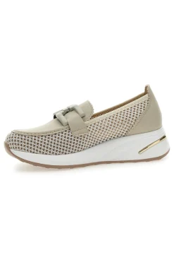 Mocassini Beige con Tomaia Traforata MIO TEMPO H82232LF14