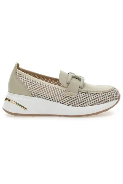Mocassini Beige con Tomaia Traforata MIO TEMPO H82232LF14