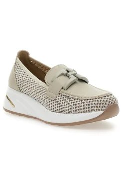 Mocassini Beige con Tomaia Traforata MIO TEMPO H82232LF14