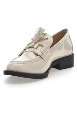 Mocassini beige effetto lucido con nappine MARIELLA BURANI 50884681