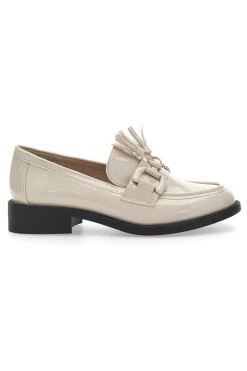 Mocassini beige effetto lucido con nappine MARIELLA BURANI 50884681