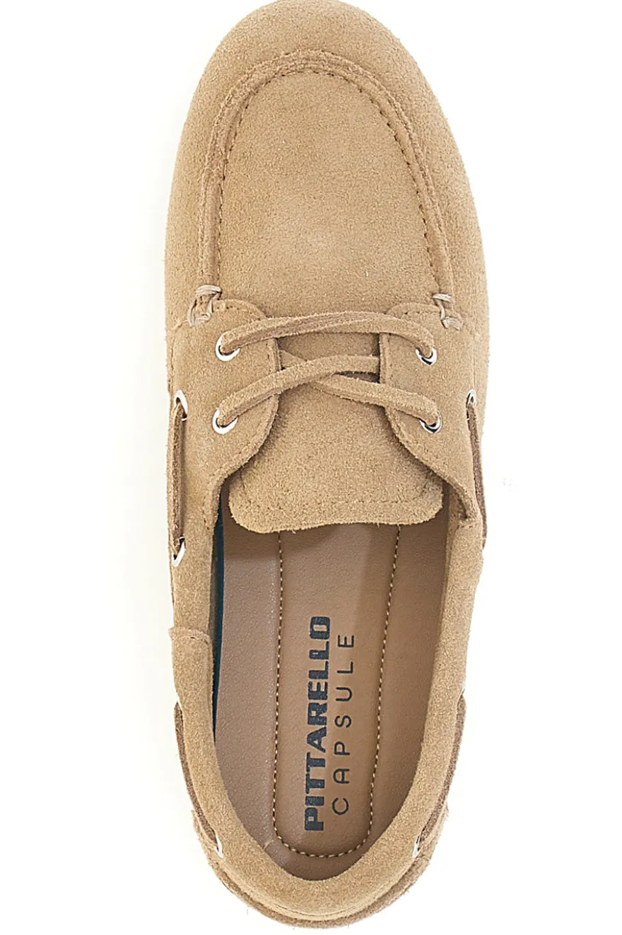 Mocassini beige in pelle con soletta removibile Pittarello Capsule BT261060001A