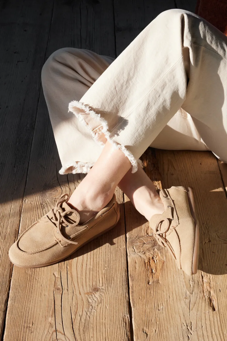 Mocassini beige in pelle con soletta removibile Pittarello Capsule BT261060001A