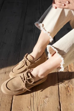 Mocassini beige in pelle con soletta removibile Pittarello Capsule BT261060001A