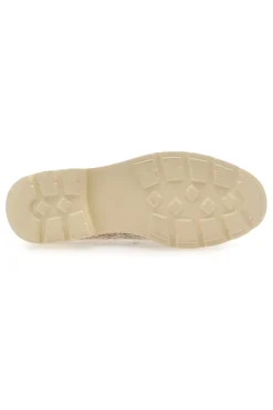 Mocassini beige in tessuto intrecciato con morsetto Le havre paris BL60303C