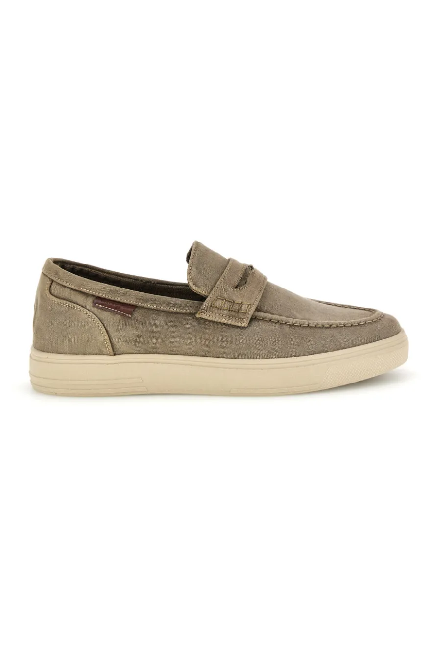 Mocassini beige in tessuto Wrangler 2026103538F