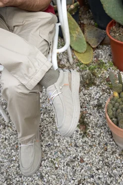 Mocassini beige in tessuto Sevenoaks Yh25073