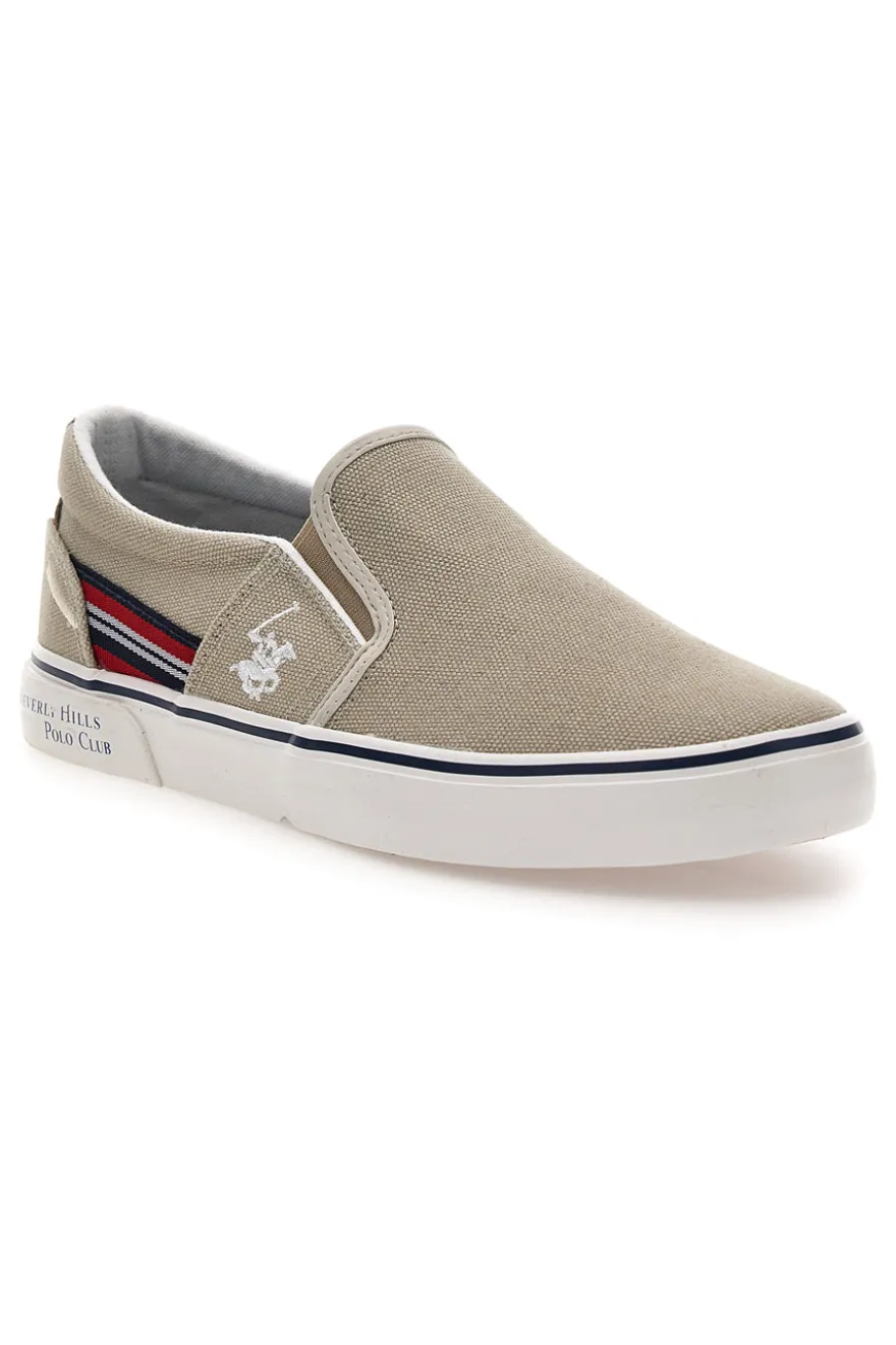 Mocassini beige in tessuto Beverly Hills Polo Club Bolton Cvs