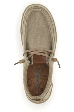 Mocassini beige in tessuto Wrangler 2026103638F