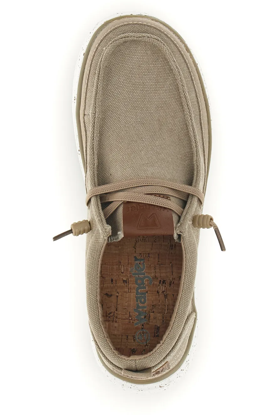Mocassini beige in tessuto Wrangler 2026103638F