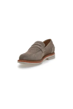 Mocassini Beige In Vera Pelle Scamosciata Pittarello Active 2402