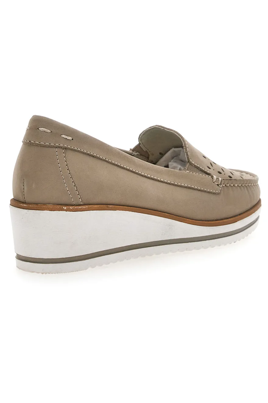 Mocassini Beige Mio Tempo 12862