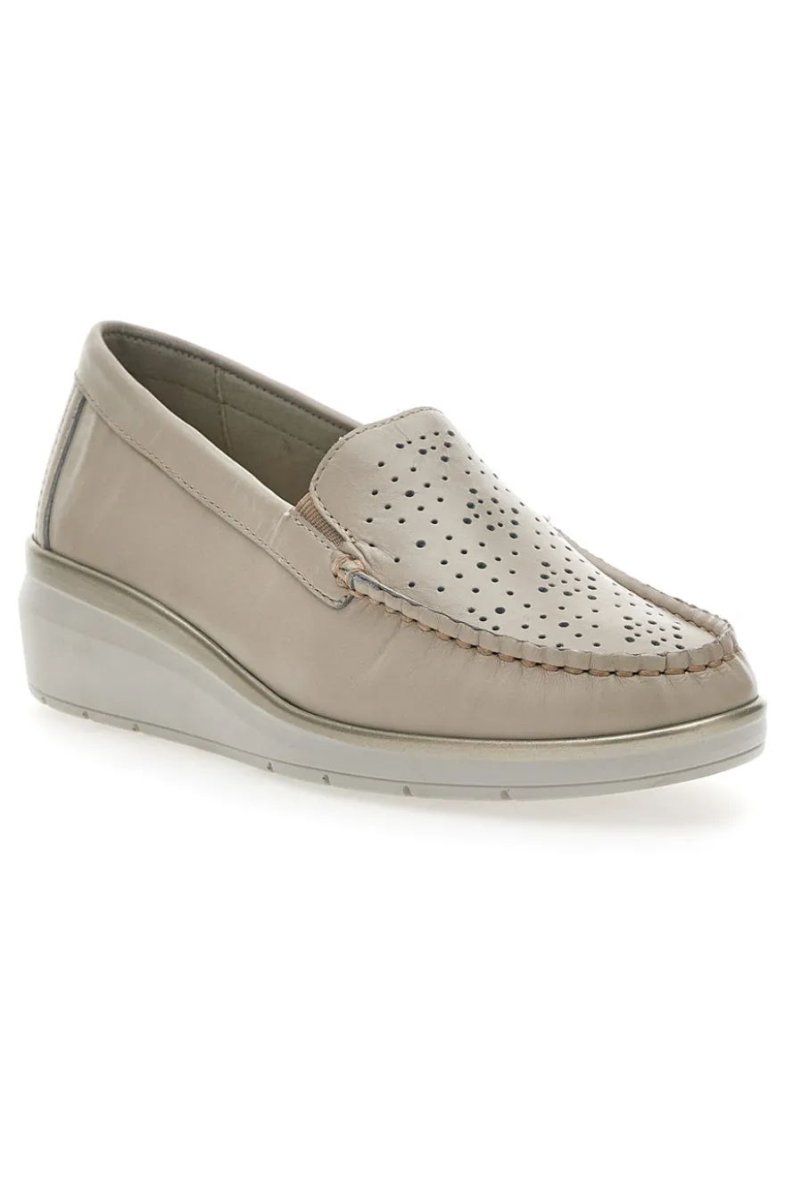 Mocassini Beige Mio Tempo 21178