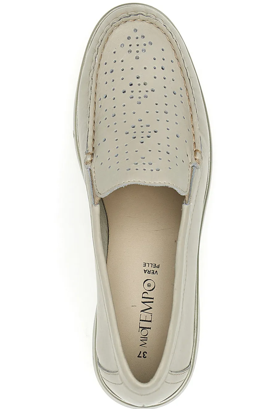 Mocassini Beige Mio Tempo 21178