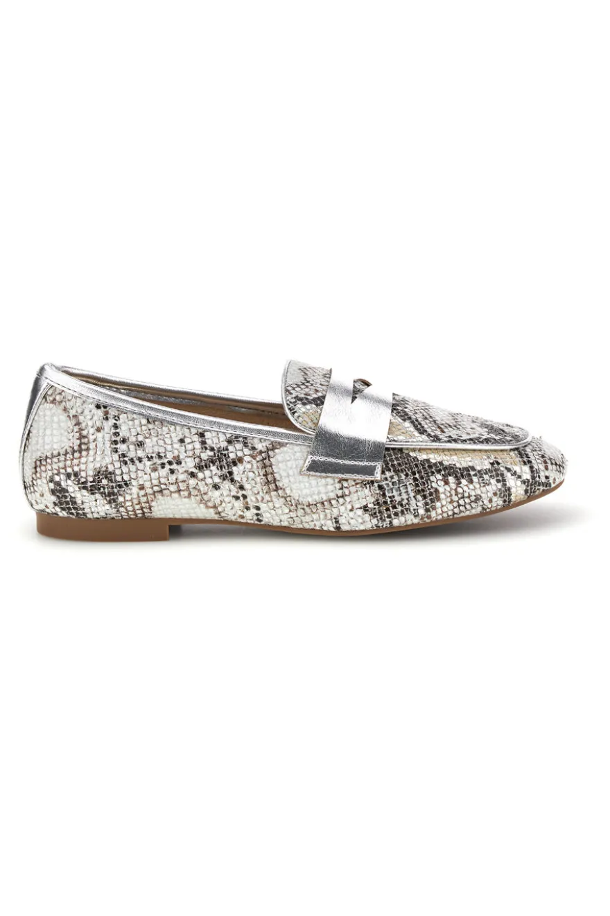 Mocassini beige stampa animalier Le havre paris TW26S2300807
