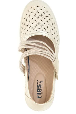 Mocassini beige traforati con strappo The First Active 5