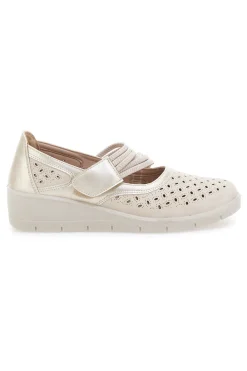 Mocassini beige traforati con strappo The First Active 5