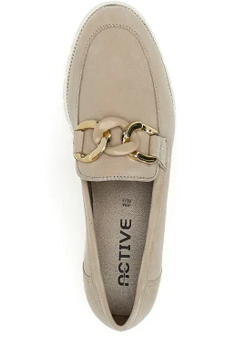 Mocassini Beige Vera Pelle Pittarello Active 2301