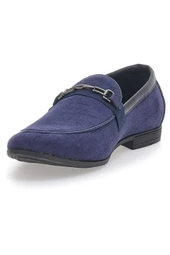 Mocassini Blu a Punta con Fibbia JOHES LAND 218014