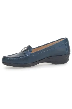 Mocassini Blu Con Accessorio Argentato Pittarello Focus 8134