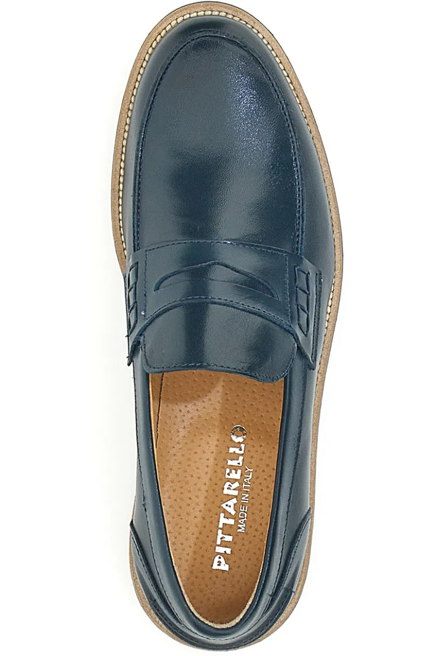 Mocassini Blu con Bocca di Leone PITTARELLO 8027