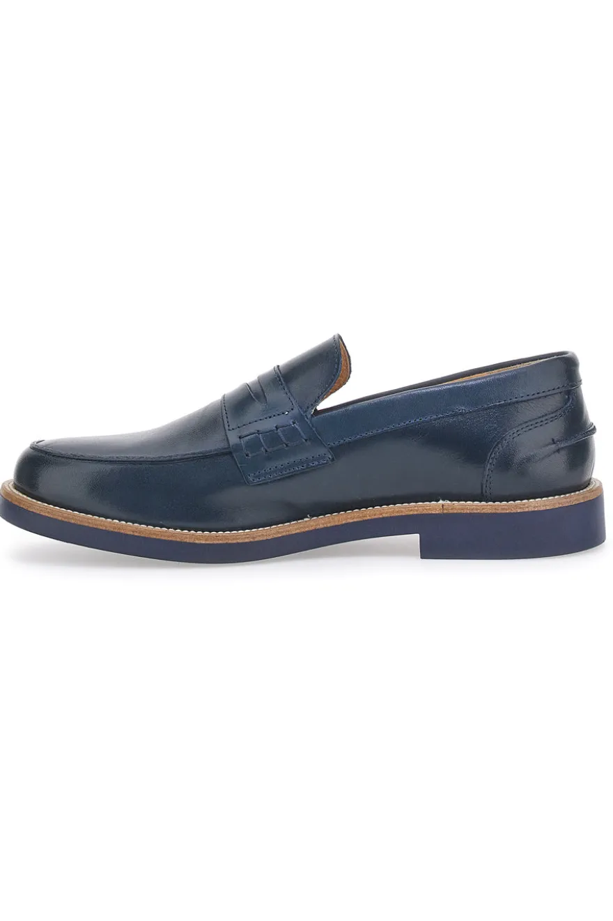 Mocassini Blu con Bocca di Leone PITTARELLO 8027