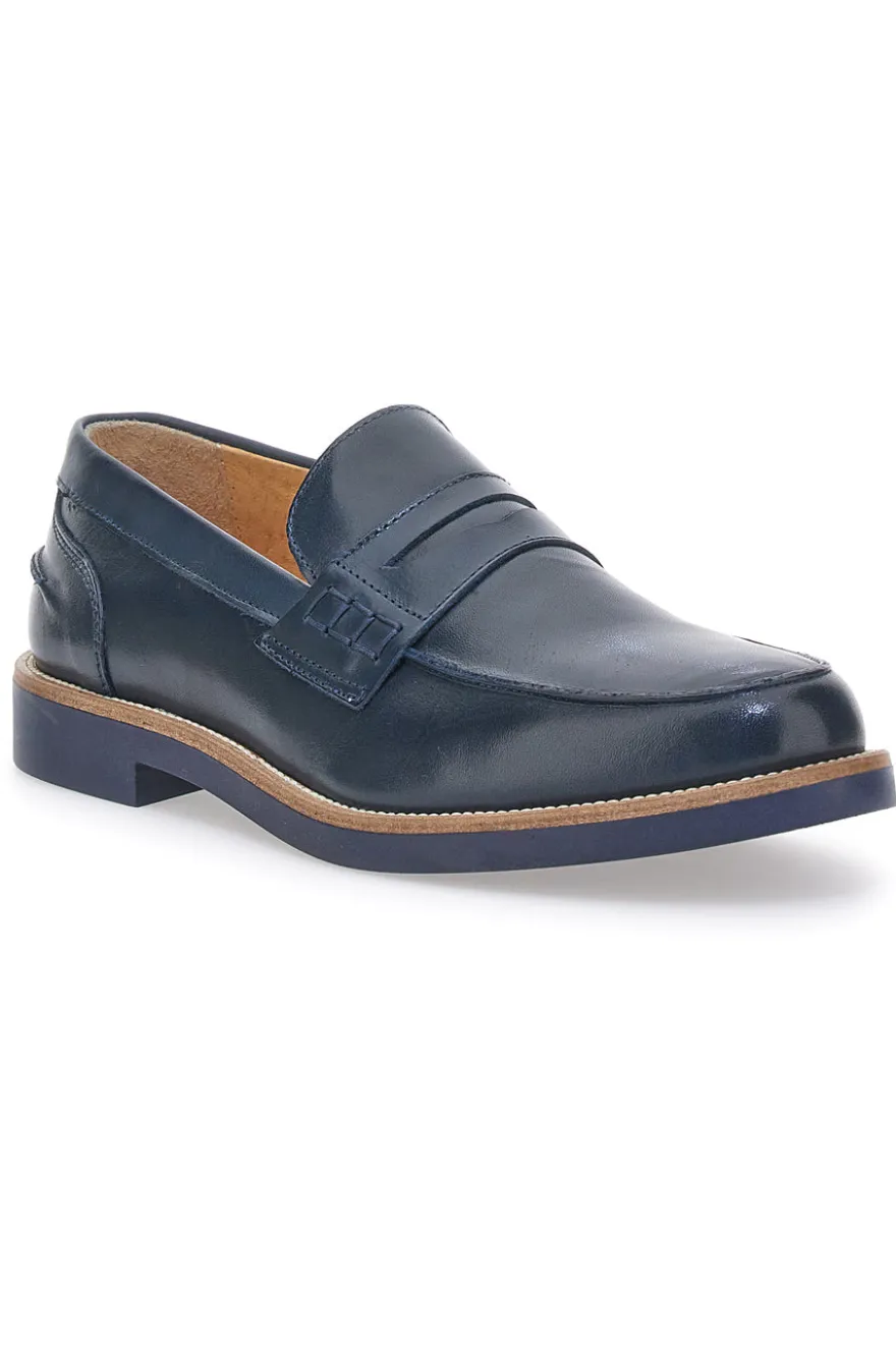 Mocassini Blu con Bocca di Leone PITTARELLO 8027