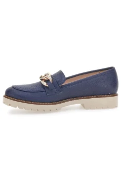 Mocassini Blu con Catenella Pittarello Glam 3640