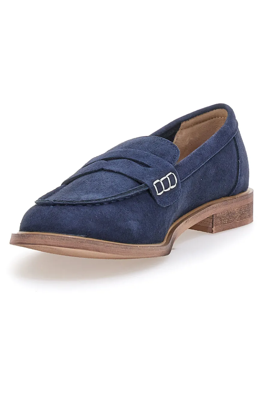 Mocassini blu con dettaglio decorativo Le Havre Paris KMD26W40