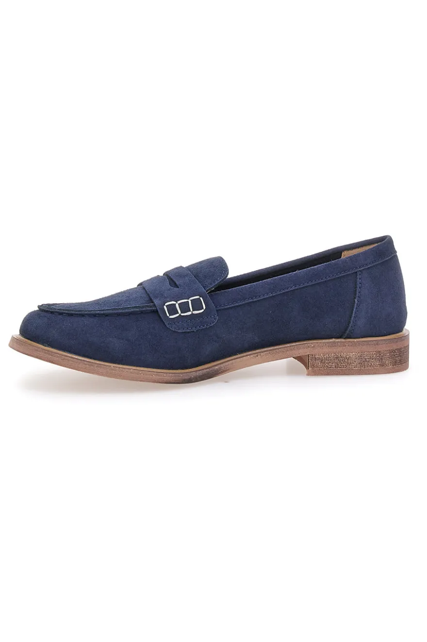 Mocassini blu con dettaglio decorativo Le Havre Paris KMD26W40