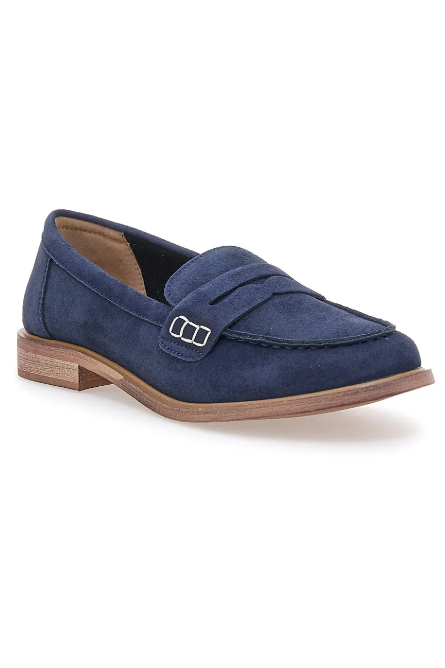 Mocassini blu con dettaglio decorativo Le Havre Paris KMD26W40