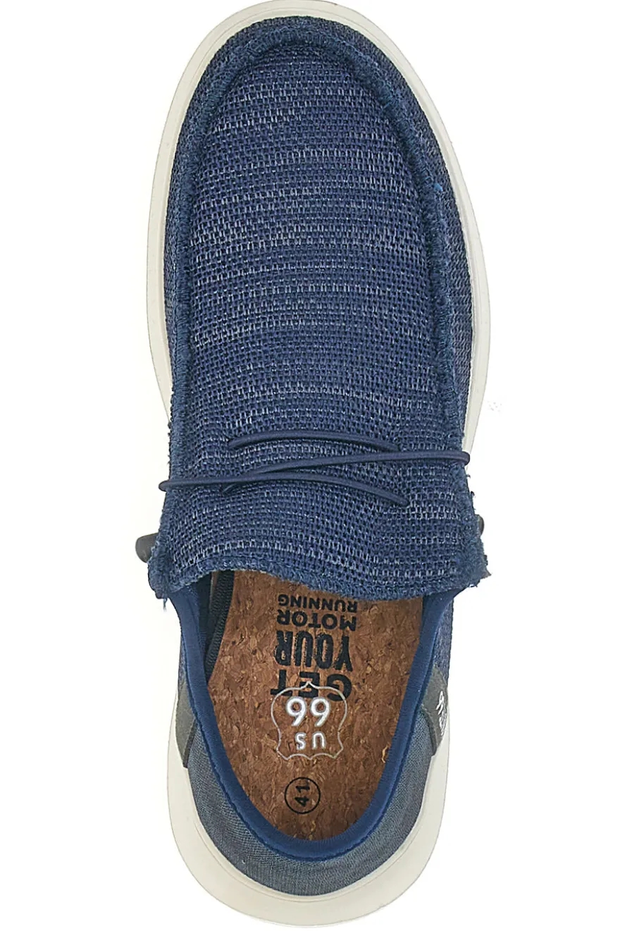 Mocassini Blu con Lacci Elastici ROUTE 66 RO51803