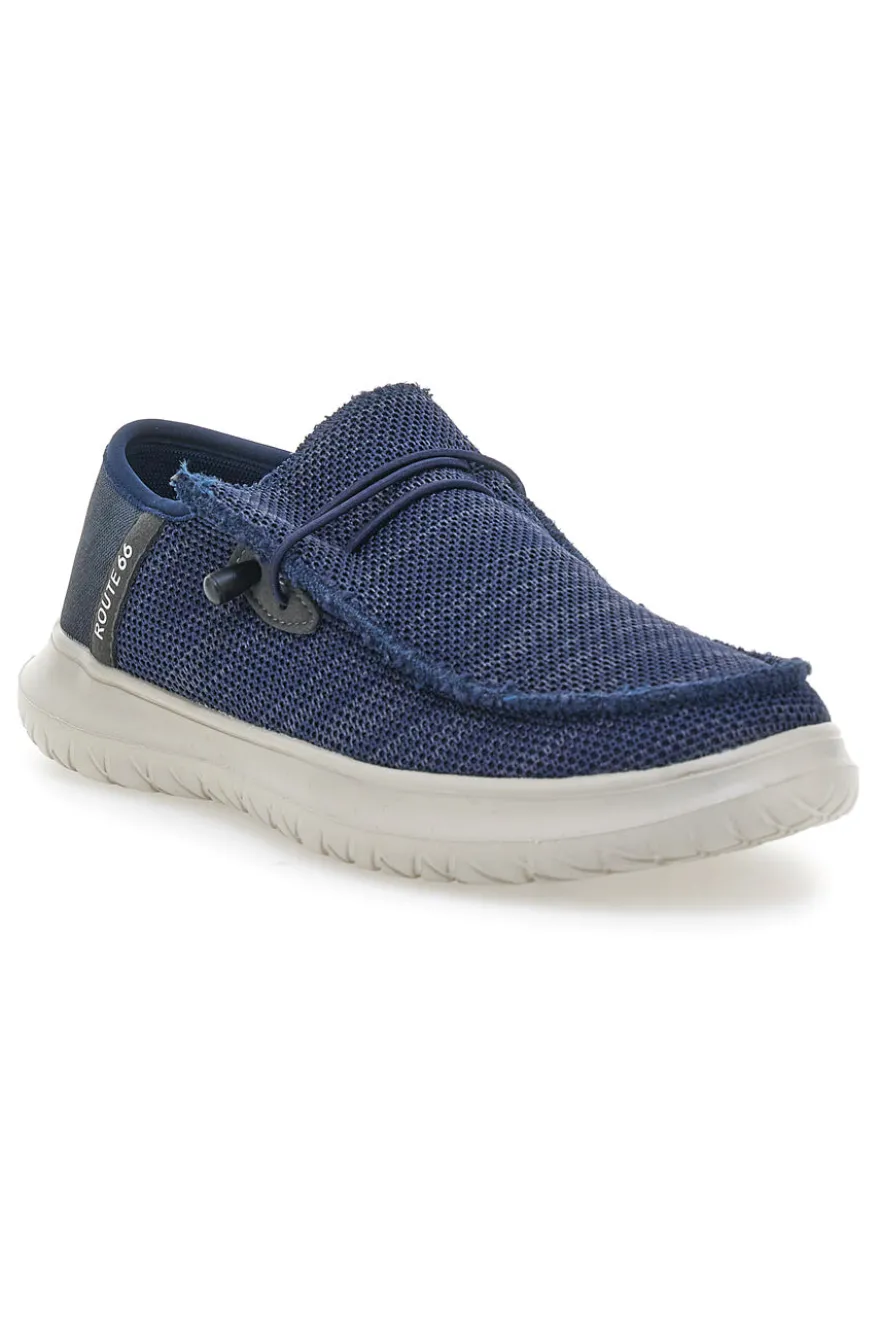 Mocassini Blu con Lacci Elastici ROUTE 66 RO51803