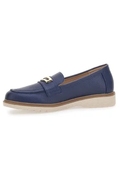 Mocassini Blu Con Morsetto Dorato Le Havre Paris 3202122