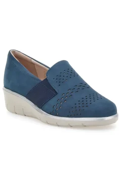 Mocassini Blu Con Platform Prima Riga 21330ANTY