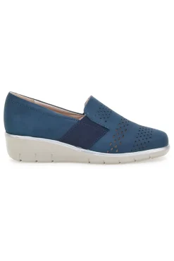 Mocassini Blu Con Platform Prima Riga 21330ANTY