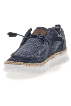 Mocassini Blu con Rafia e Lacci Elastici MAX DILLAN WALLY BIG CVS
