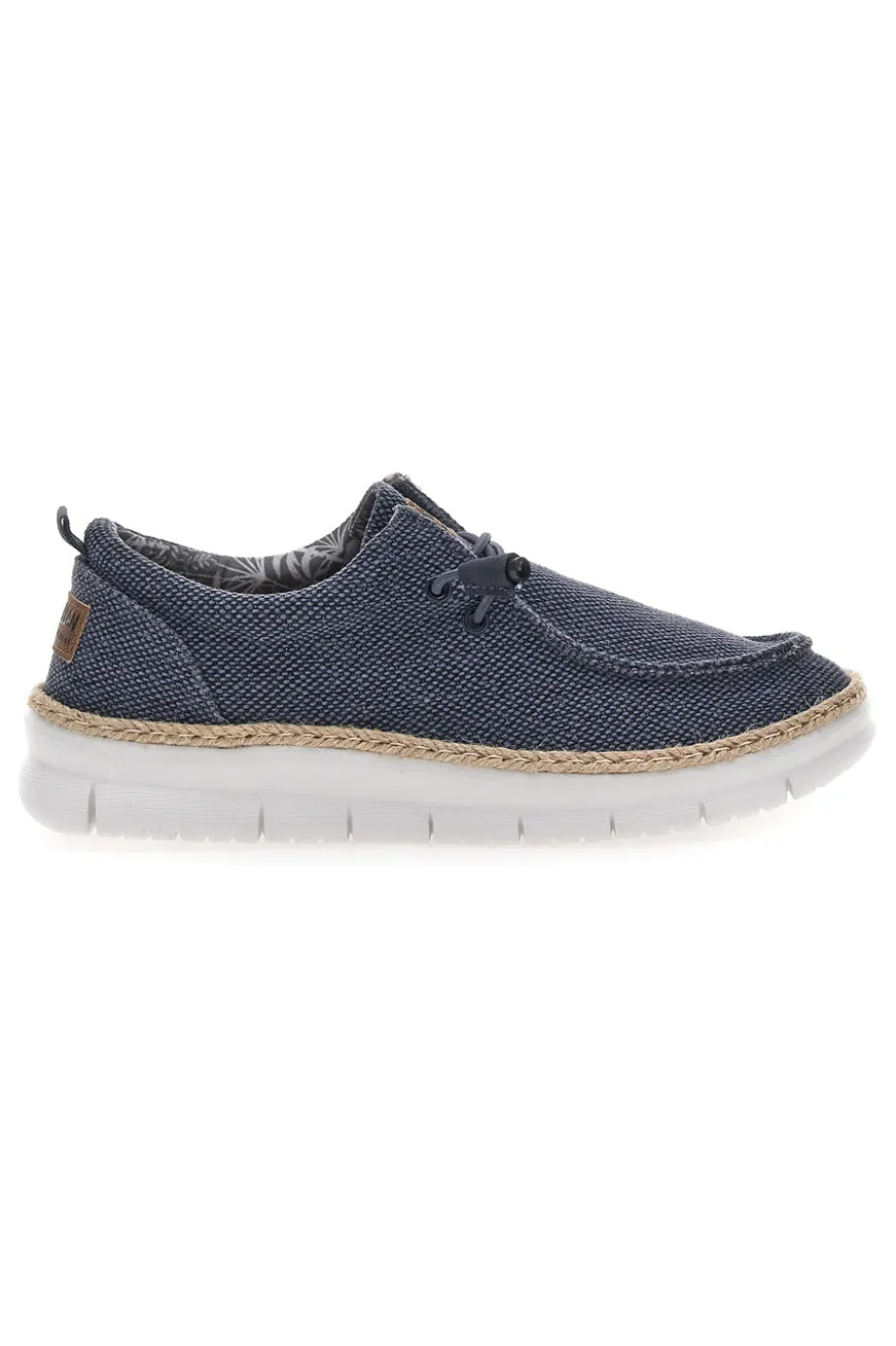 Mocassini Blu con Rafia e Lacci Elastici MAX DILLAN WALLY BIG CVS
