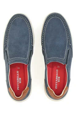 Mocassini Blu Con Soletta Morbida e Tomaia in Pelle Pittarello Eco 9718