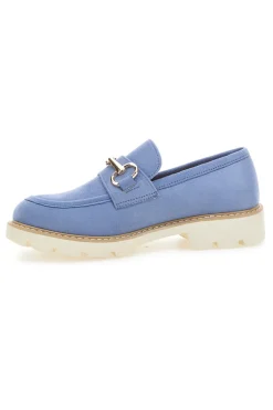 Mocassini Blu con Suola a Contrasto Bianca LE HAVRE PARIS BL602915