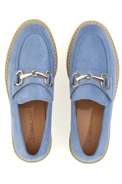 Mocassini Blu con Suola a Contrasto Bianca LE HAVRE PARIS BL602915