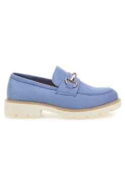 Mocassini Blu con Suola a Contrasto Bianca LE HAVRE PARIS BL602915