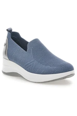 Mocassini Blu con Tomaia in Mesh e Platform INBLU 41 IC