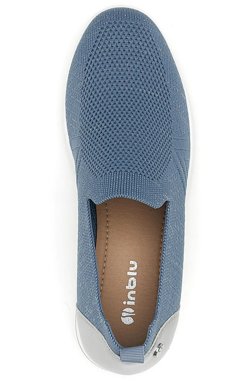 Mocassini Blu con Tomaia in Mesh e Platform INBLU 41 IC