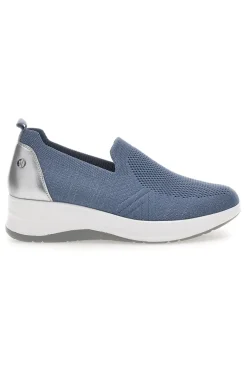 Mocassini Blu con Tomaia in Mesh e Platform INBLU 41 IC
