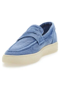 Mocassini Blu con tomaia in tela WRANGLER 20251034
