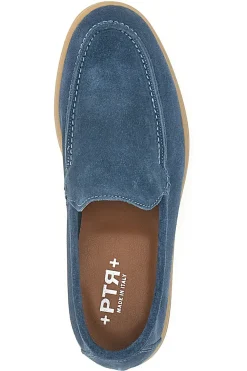 Mocassini Blu con Tomaia in Suede Vera Pelle PTR 2070