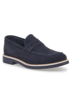 Mocassini Blu In Pelle Scamosciata Pittarello 115