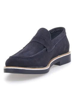 Mocassini Blu In Pelle Scamosciata Pittarello 115