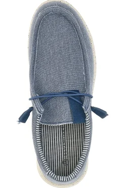 Mocassini Blu In Tessuto Sevenoaks 1147